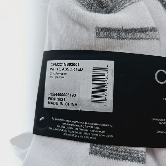 Calvin Klein No Show Socks 6-Pair Men's Cushion White Gray Size 7-12 NWT - Picture 5 of 7